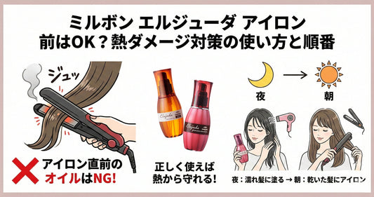 ミルボン エルジューダ アイロン前はOK？「ジュッ」となる理由と熱ダメージを防ぐ最強の順番