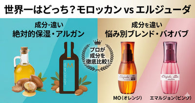 世界一のオイルはどっち？モロッカンオイルとエルジューダを成分で徹底比較してみた