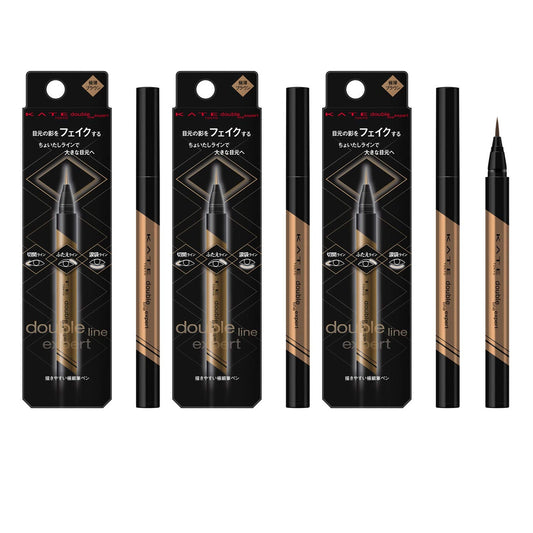 KATE ダブルラインエキスパート アイライナー LB-1 極薄ブラウン 3個セット 0.5mL 画像
